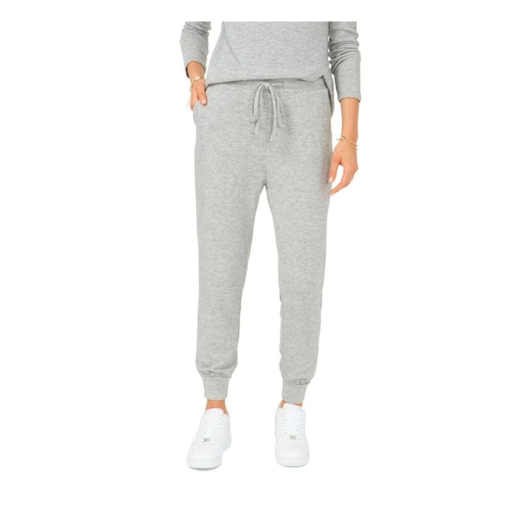 1. STATE Womens Gray Stretch Tie Drawstring Banded Hem Jogger Lounge Pants S